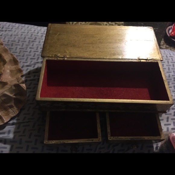 Antique gold jewelry bow lighthouse wall clock - Picture 3 of 6